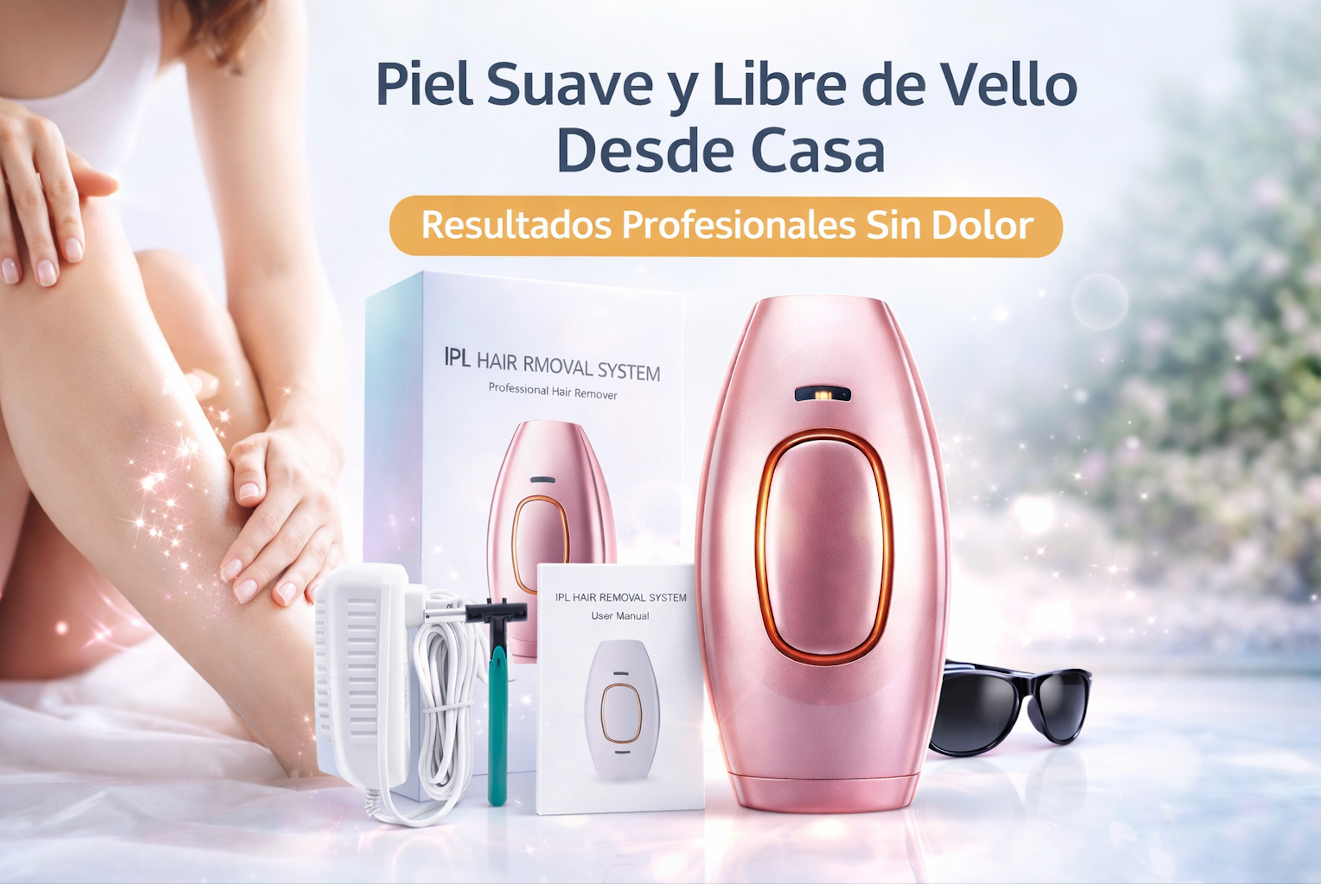 Depiladora Láser IPL Profesional – Piel Suave Sin Dolor Desde Casa