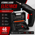 ⚙️ Combo de Herramientas Profesional: Destornillador Eléctrico +(GRATÍS) Set de Raches y 46 Accesorios